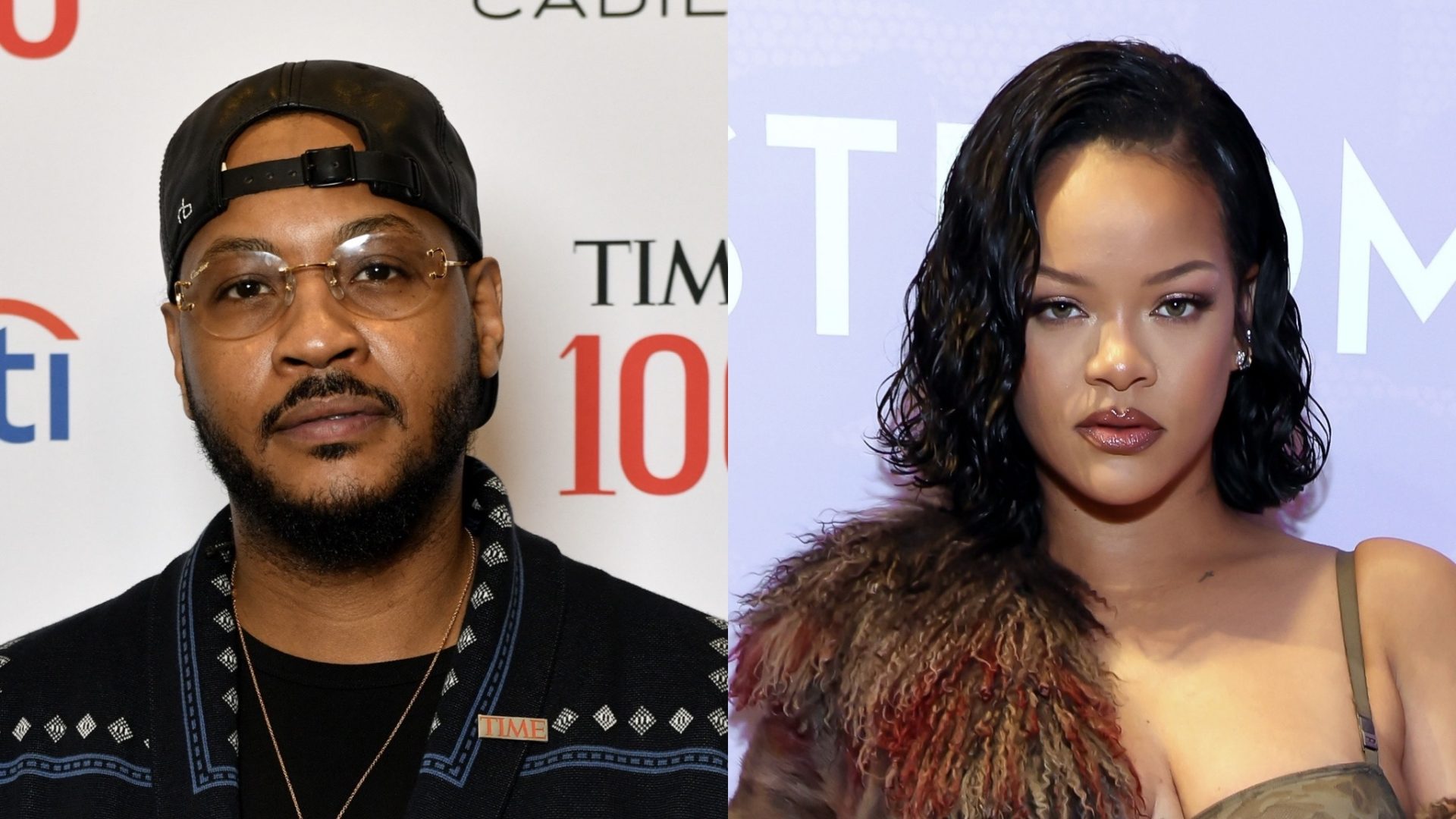 What Had Happened Was: Carmelo Anthony Explains His Facial Expression In Viral Risk It All Photo With Rihanna (WATCH)