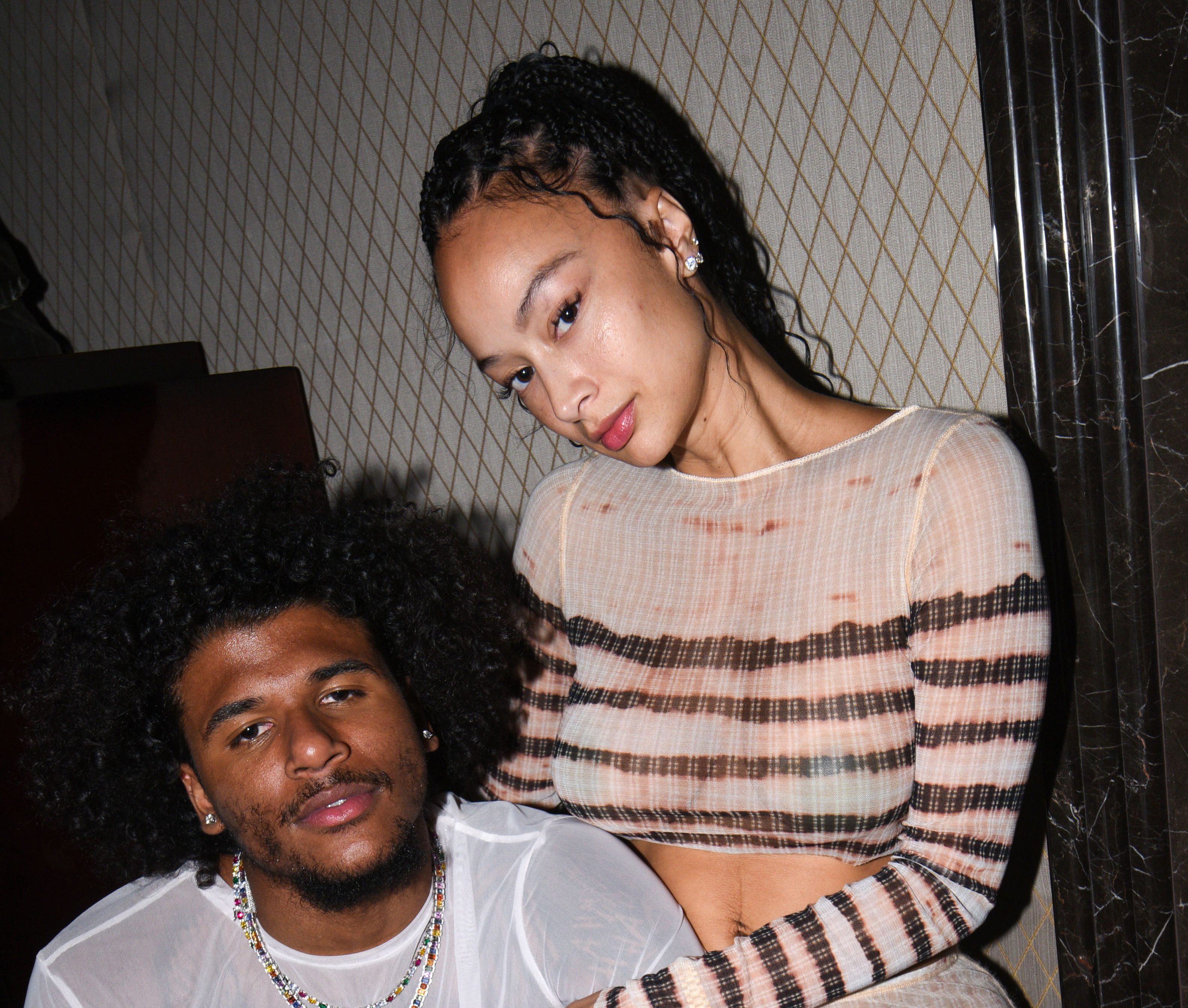 All Good? Jalen Green & Draya Michele Pack On PDA At Fight Watch Party Following Viral Argument
