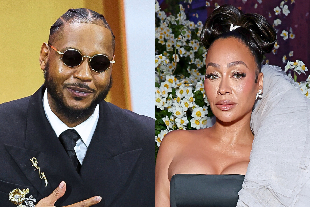 Social Media Debate Whether Carmelo Anthony Should've Acknowledged La La Anthony In Hall Of Fame Speech