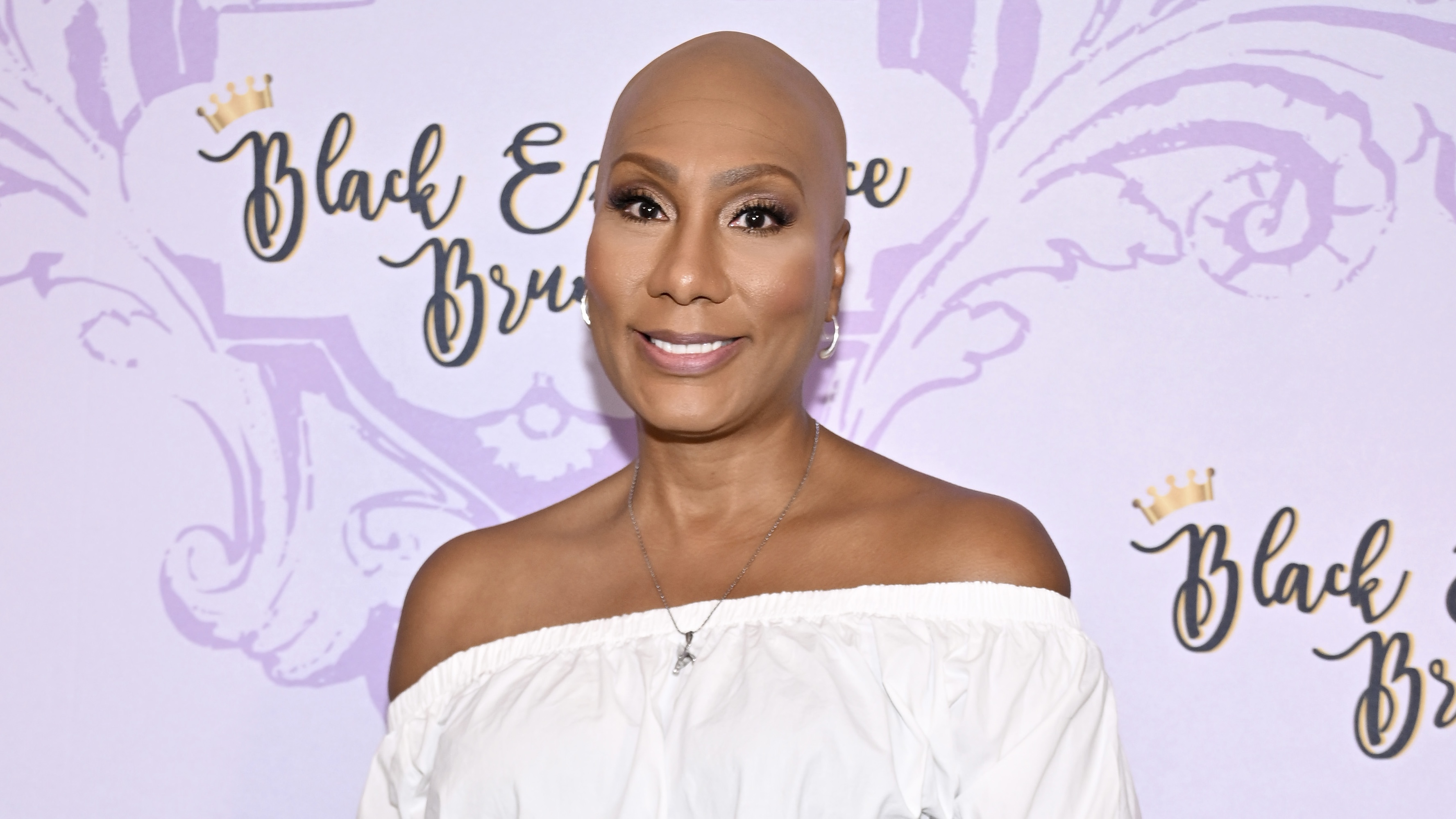A Look! Towanda Braxton Dons Purple Wedding Dress To Marry Longtime Partner Sean Hall (VIDEOS)